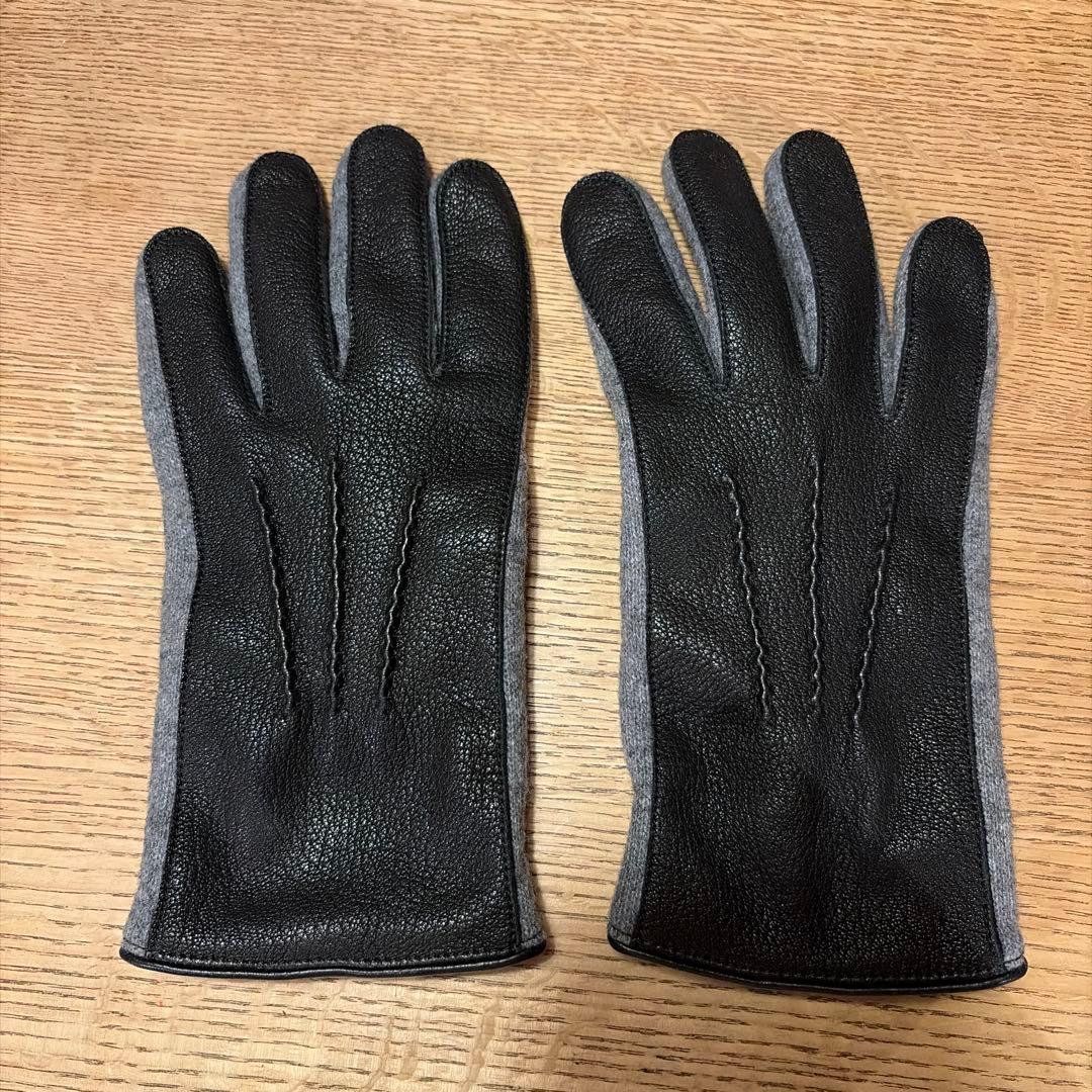 【美品】ポールスミス Paul Smith カラーブロック レザーグローブ 手袋
