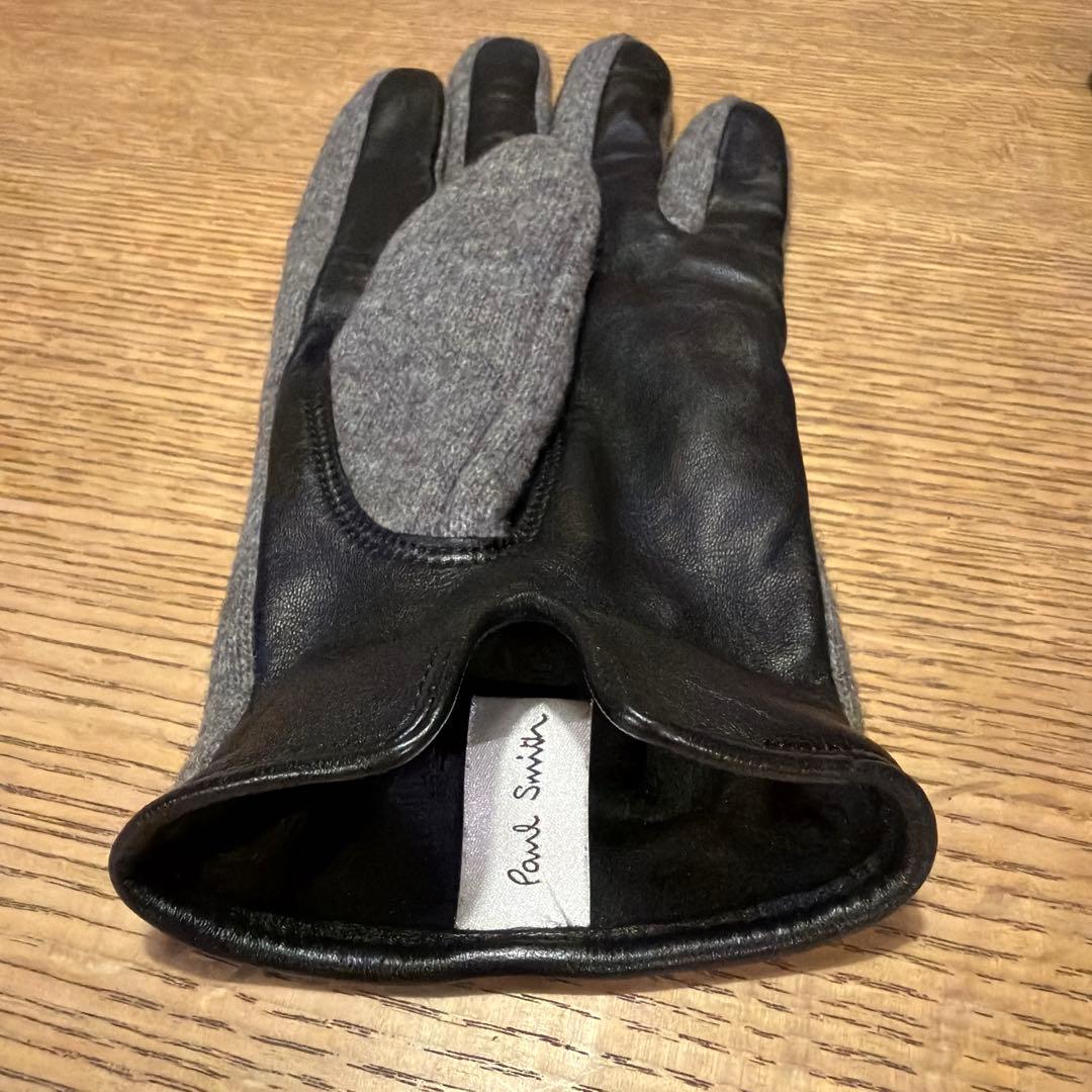 【美品】ポールスミス Paul Smith カラーブロック レザーグローブ 手袋