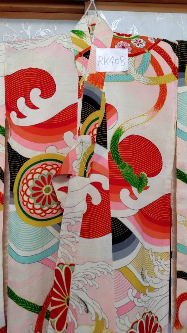 RK408アンティーク子供着物着丈94センチ裄丈40センチ正絹美品