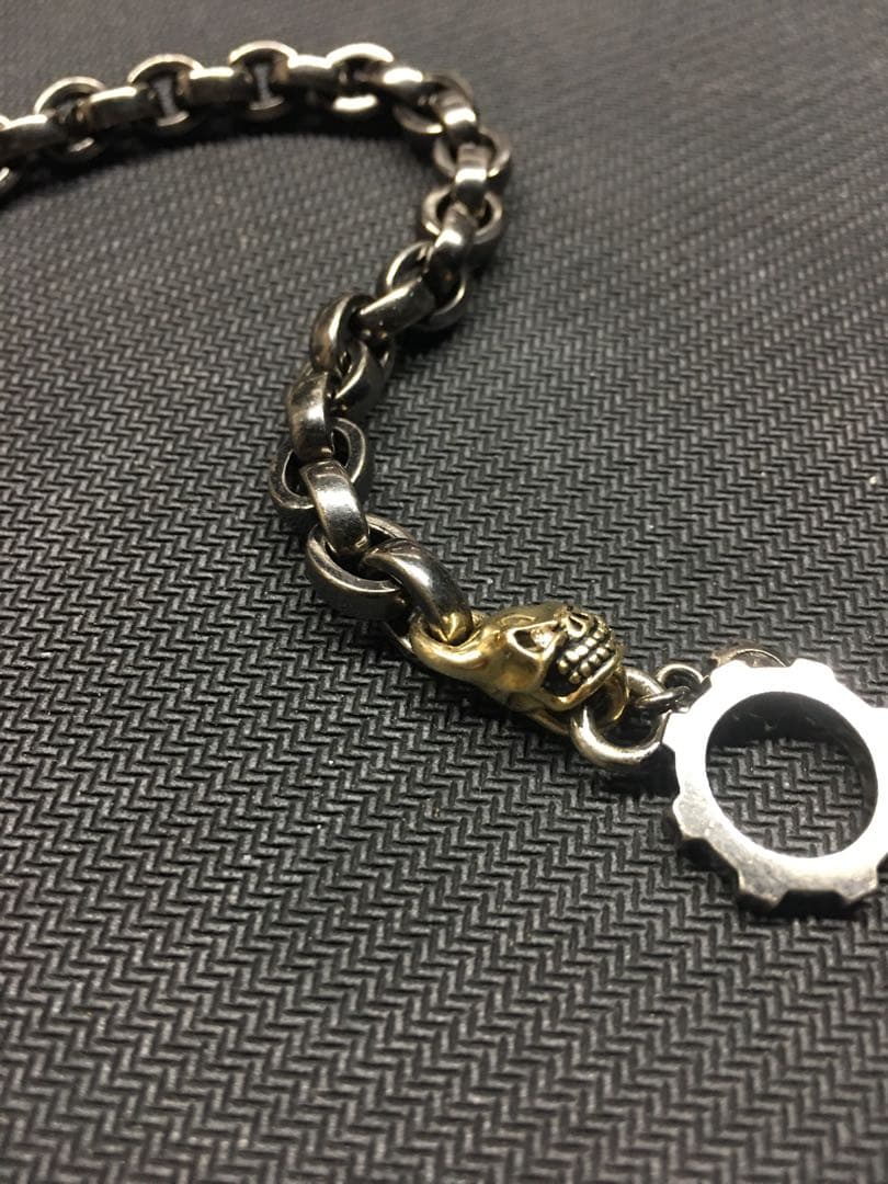 スターリンギア K18タイニースカル/ダイヤアイ/ラージプレーンリンクブラック