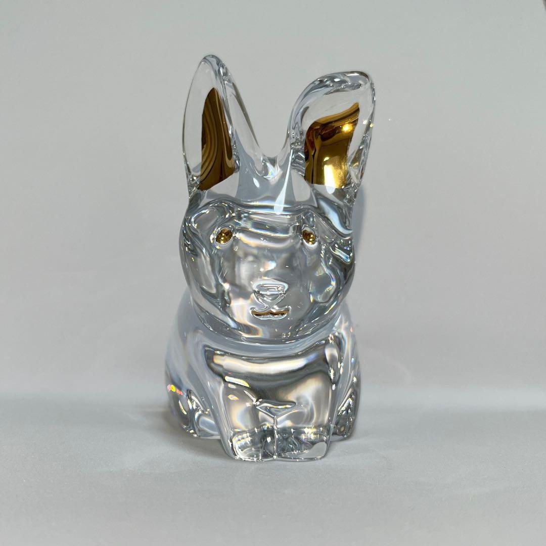 【美品Baccarat】クリスタルラヴィット：ウサギ(ギフトボックス付き)