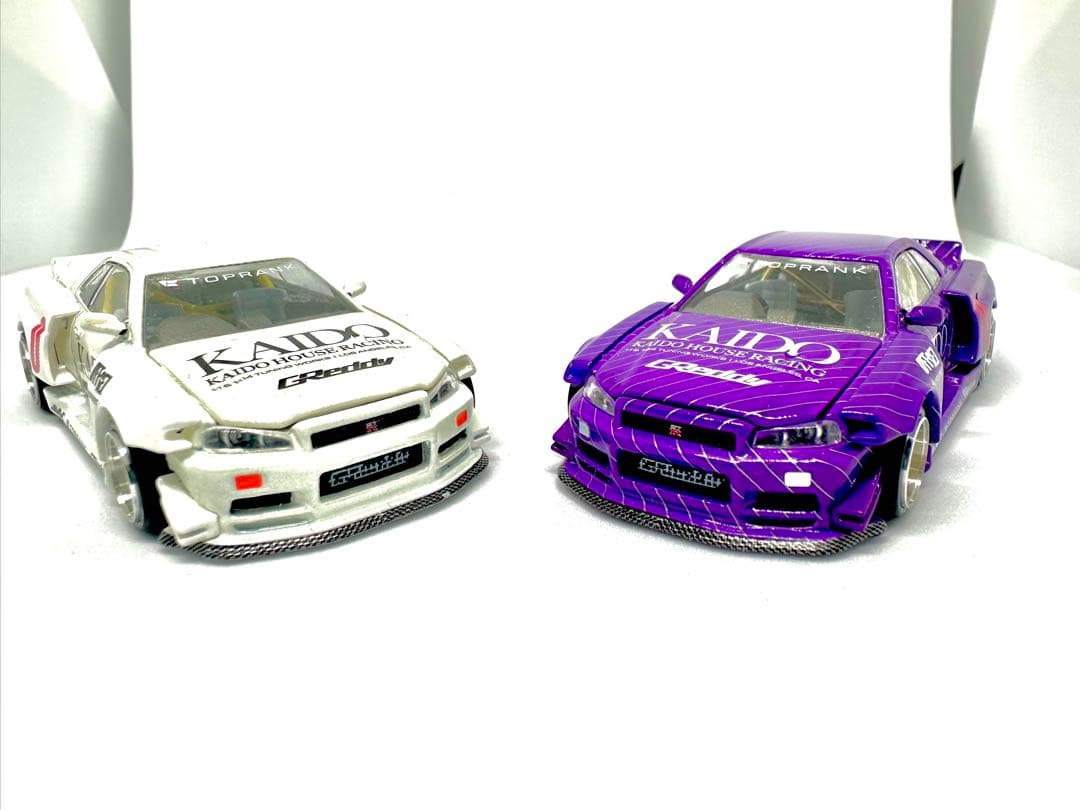 MINIGT Nissan スカイライン GT-R R34 街道ハウス 2セット