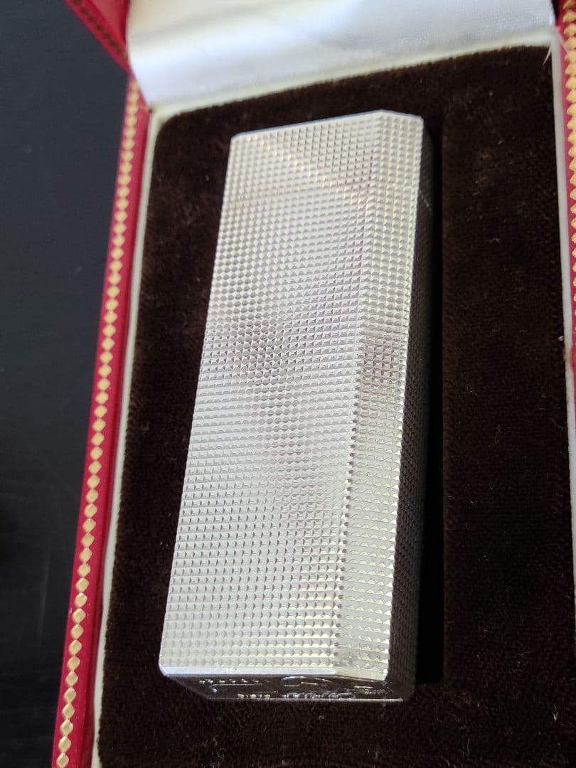 Cartier シルバーライター 専用ケース付き 五角形