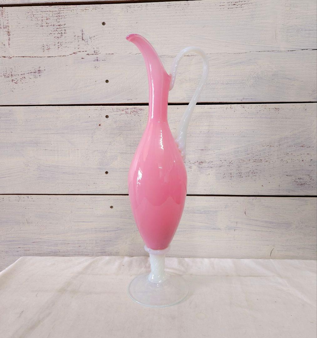 フランスアンティーク オパリンガラス 花瓶 一輪挿し 花器 フラワーベース