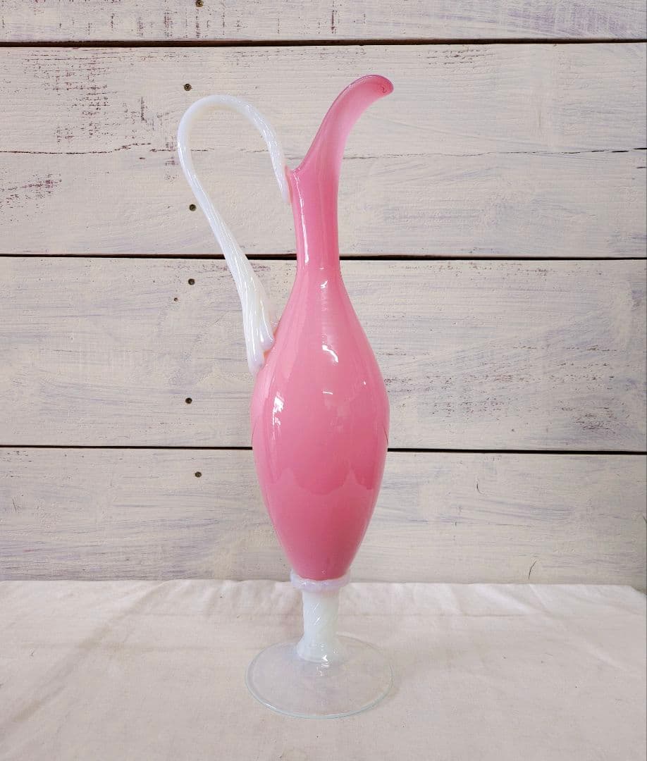 フランスアンティーク オパリンガラス 花瓶 一輪挿し 花器 フラワーベース