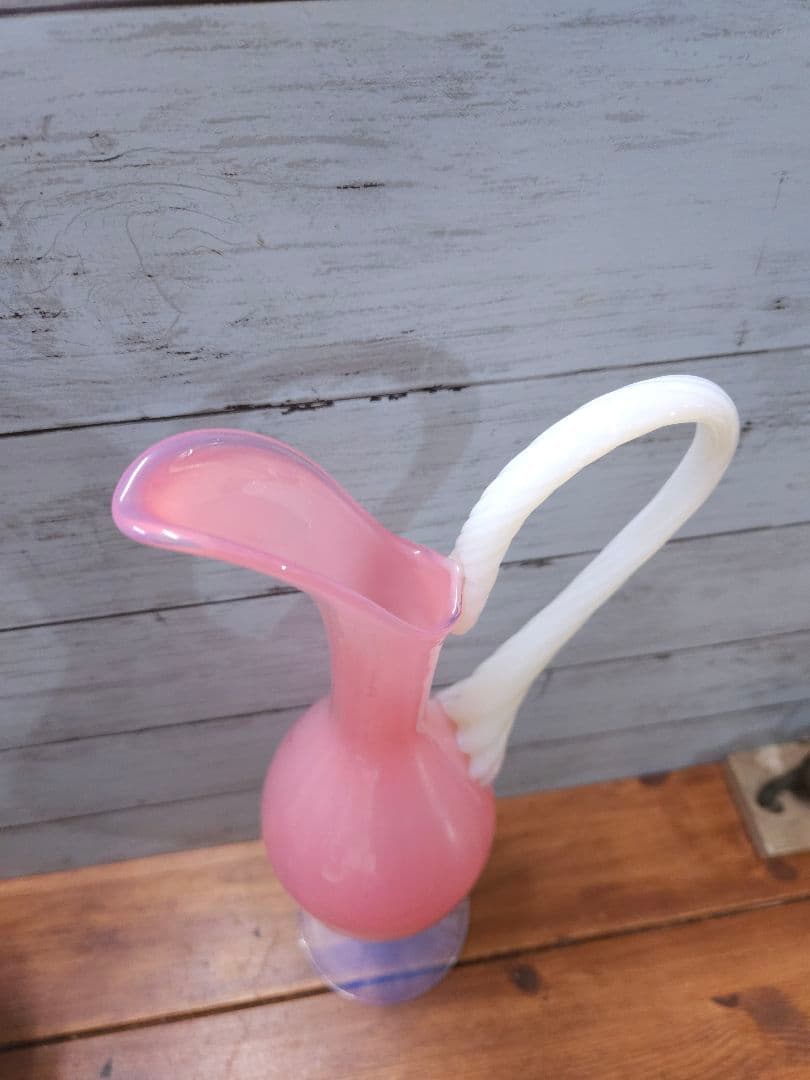 フランスアンティーク オパリンガラス 花瓶 一輪挿し 花器 フラワーベース