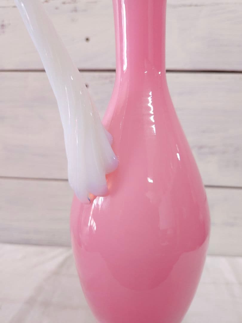 フランスアンティーク オパリンガラス 花瓶 一輪挿し 花器 フラワーベース