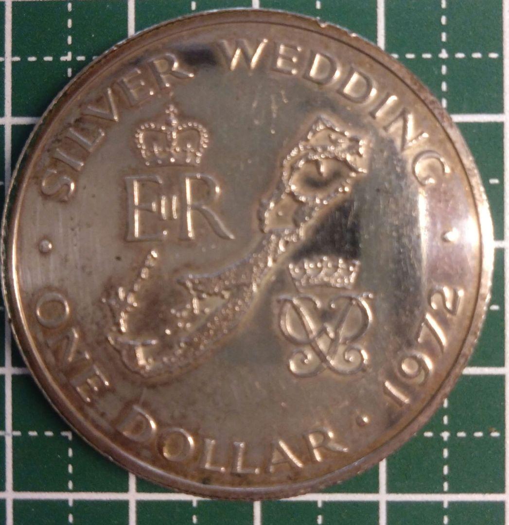 1972年バミューダ•ドル 銀 .500 銀貨