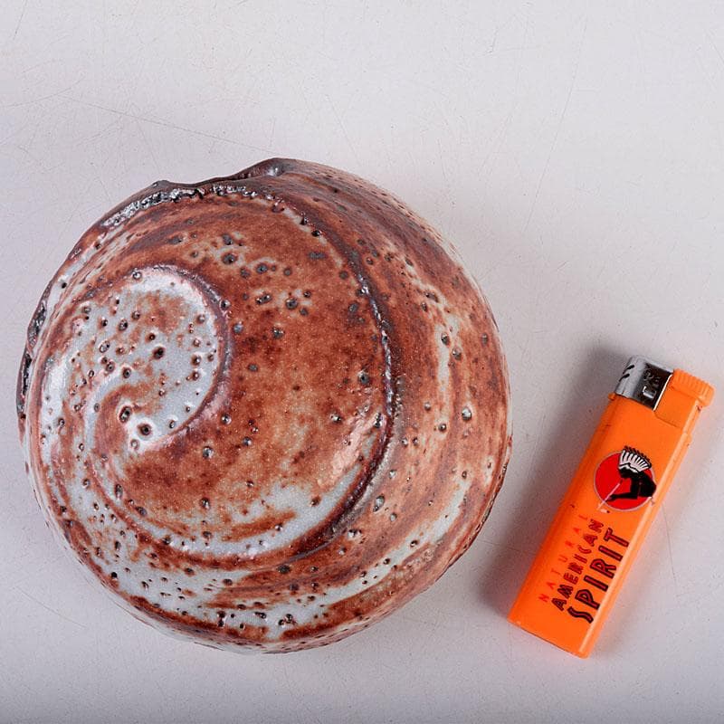 茶道具　美濃焼　深山窯　阪口浩史作　志野掛花入　共布　共箱　C　8390