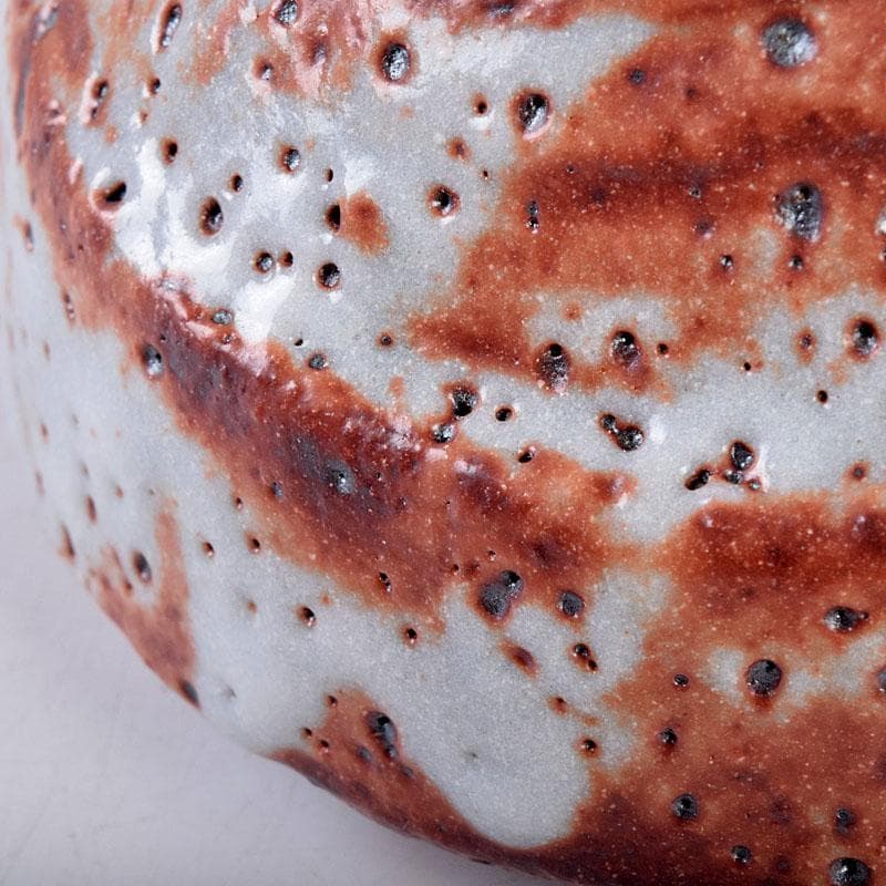 茶道具　美濃焼　深山窯　阪口浩史作　志野掛花入　共布　共箱　C　8390