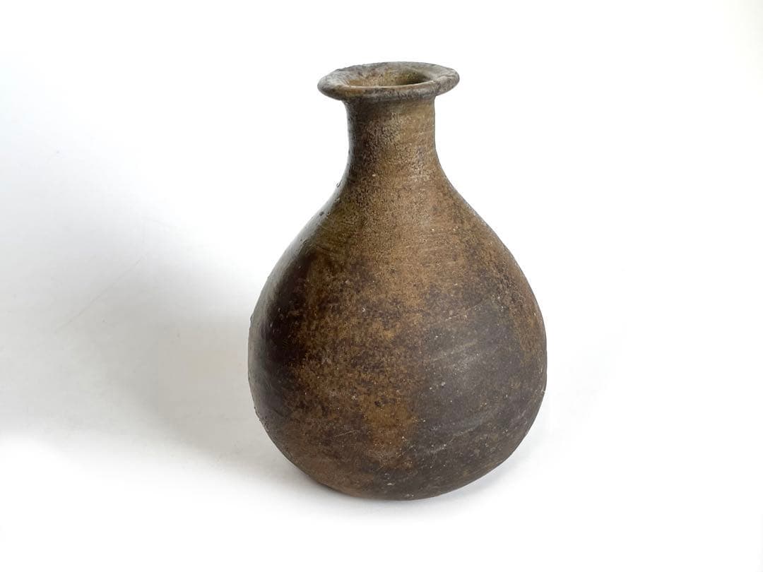 陶芸家　伊勢崎満　備前　徳利　酒器　備前焼　窯変　伊勢崎陽山　共箱