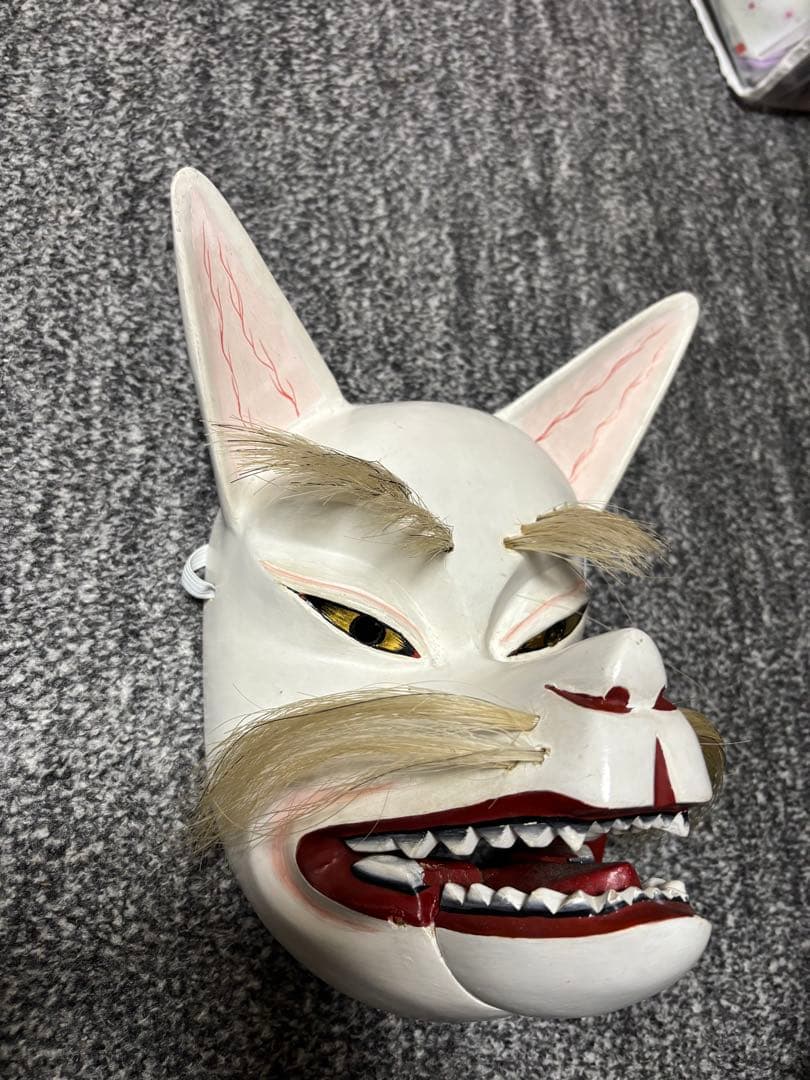 ココパッパ 木彫り お面 狐面