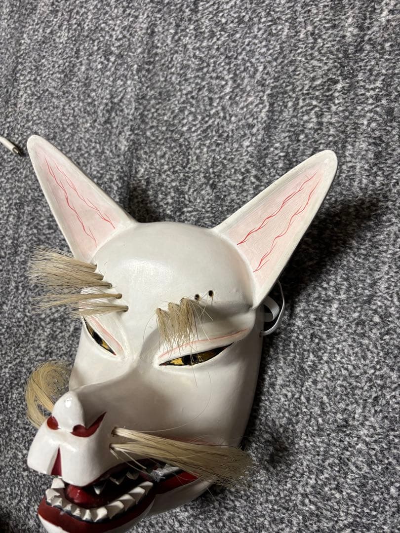 ココパッパ 木彫り お面 狐面