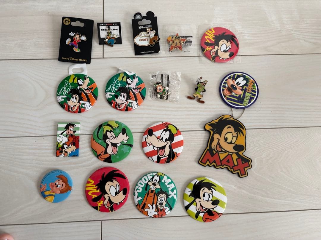 グーフィー・マックス ピンバッジ・ストラップセット