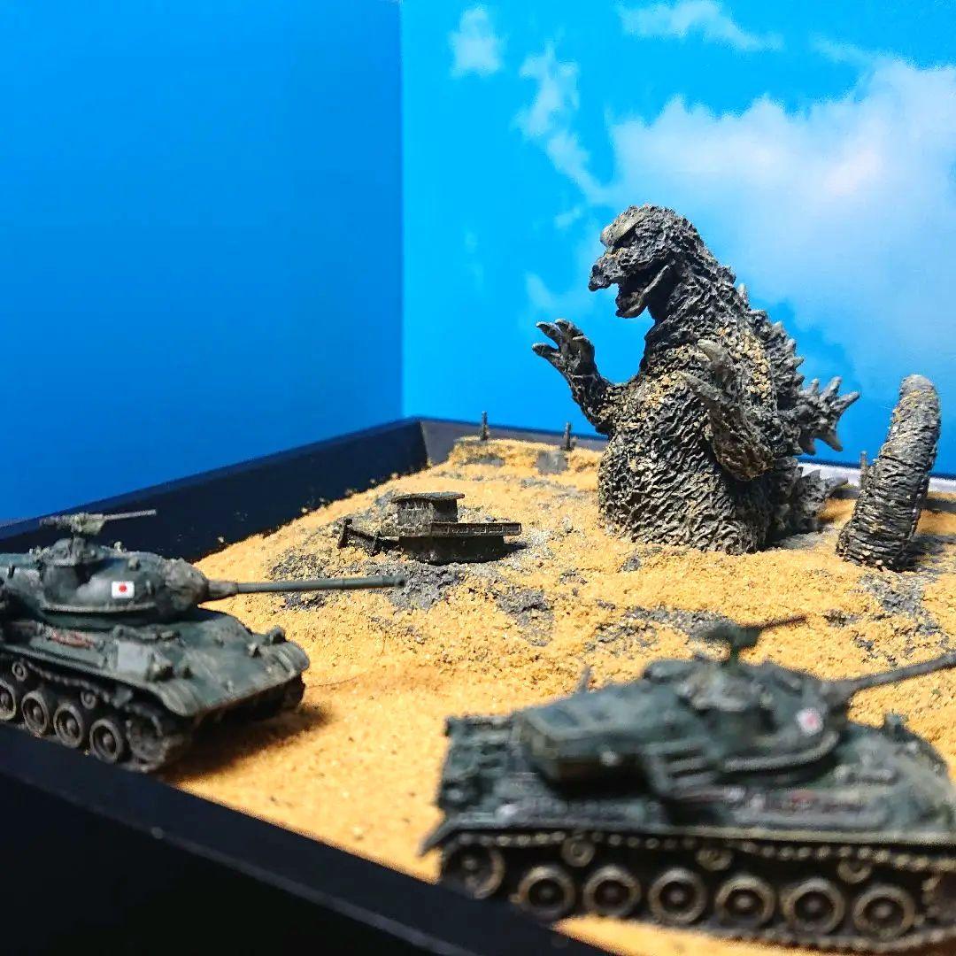 ゴジラ対自衛隊 61式戦車 (モスラ対ゴジラ) ジオラマ