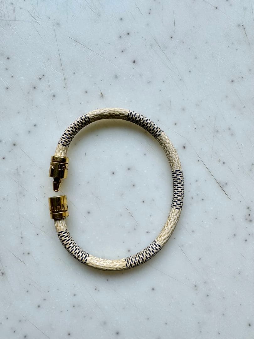 ルイヴィトン　ブレスレット　ダミエアズール　キープイット　ゴールド金具