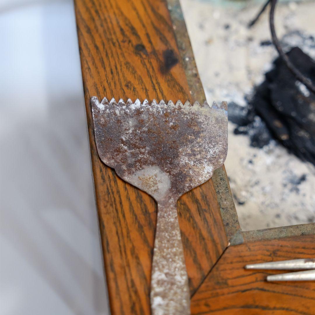 昭和レトロ 角形 火鉢 木製 囲炉裏 テーブル アンティーク ビンテージ