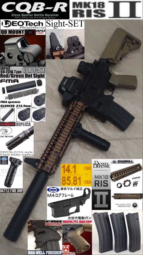 東京マルイ 次世代 CQB-R Mk18 RIS2 電動ガン 付属品多数 美品