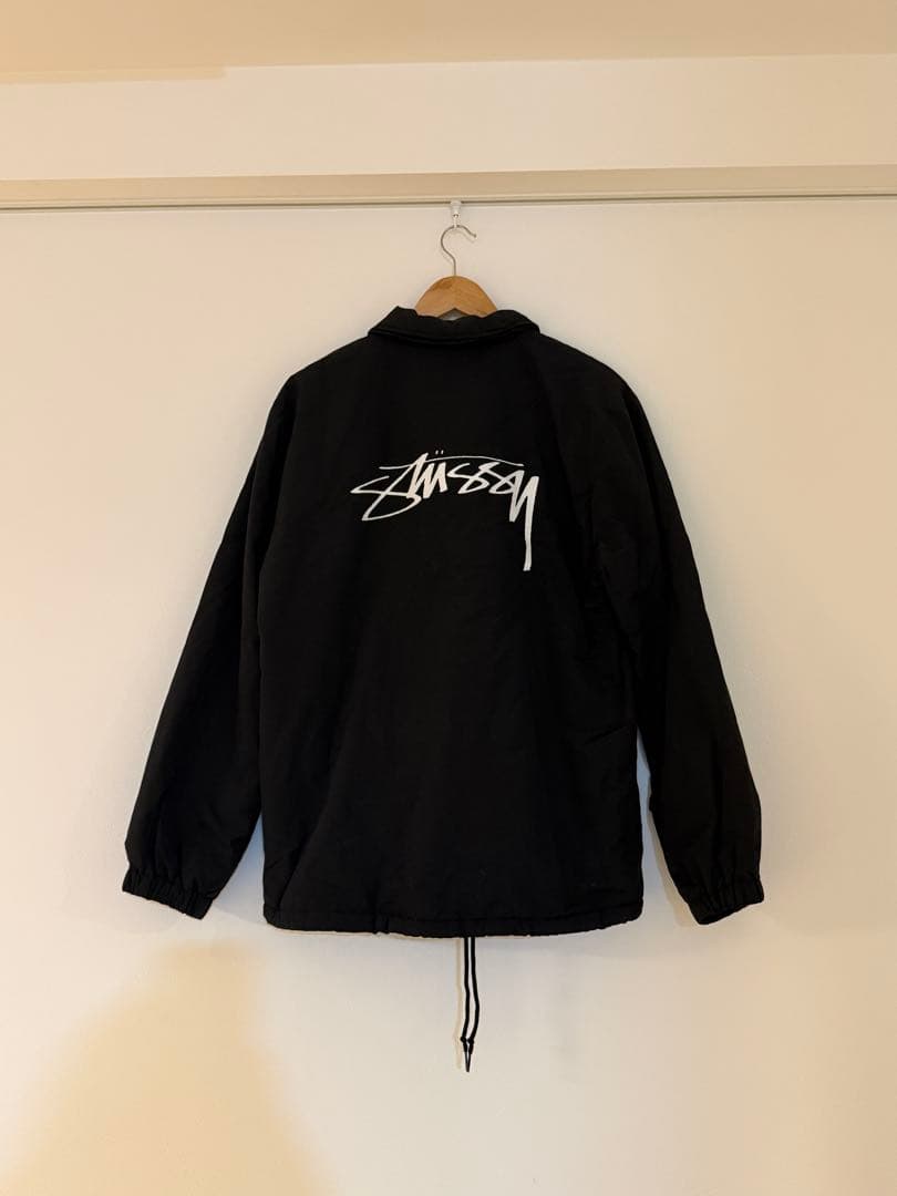 STUSSY ステューシー コーチジャケット メンズL フェイクファー裏地 美品