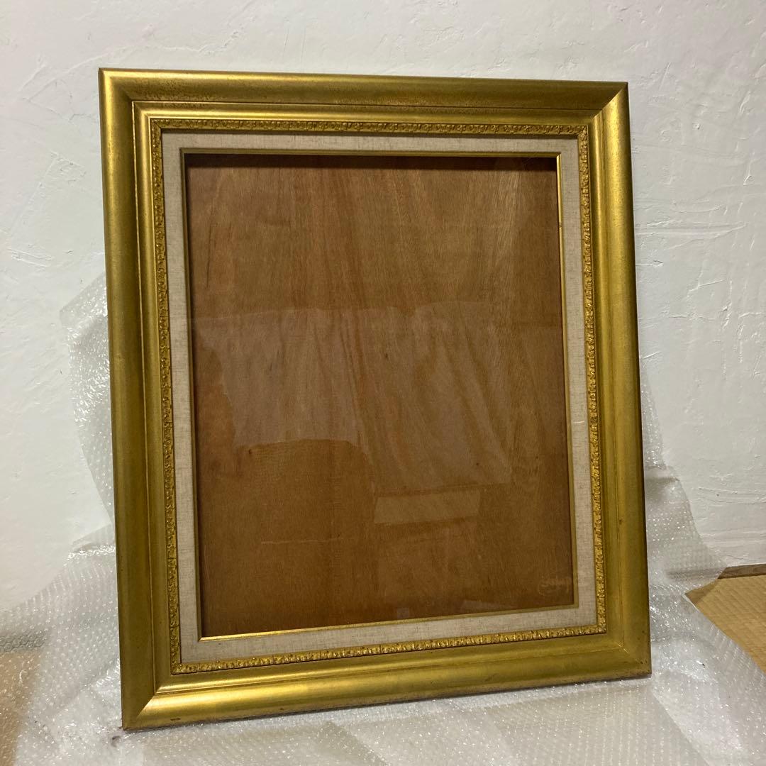 ゴールド装飾木製油彩額縁 アクリル版