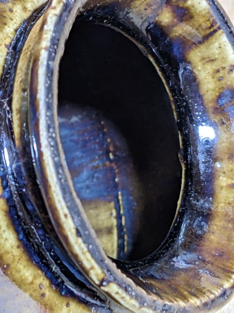 ⭐️瀬戸焼 江戸時代前期 鉄釉小壺 花器置物 飾り 古美術品 骨董品