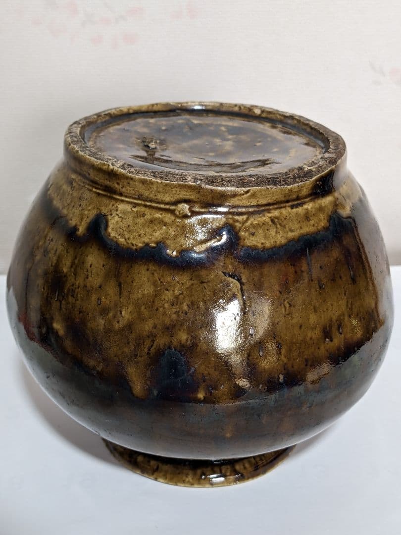 ⭐️瀬戸焼 江戸時代前期 鉄釉小壺 花器置物 飾り 古美術品 骨董品