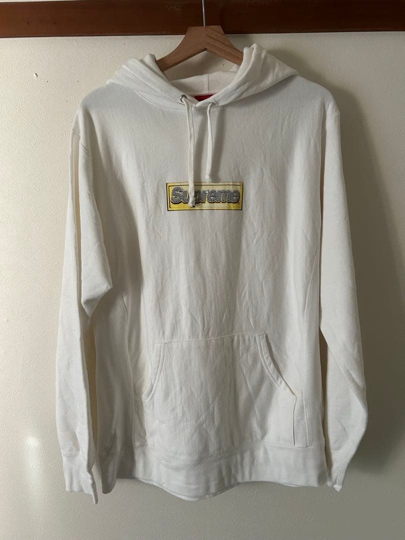 激レア！13ss supremeblingボックスロゴパーカー綾野剛着ホワイト