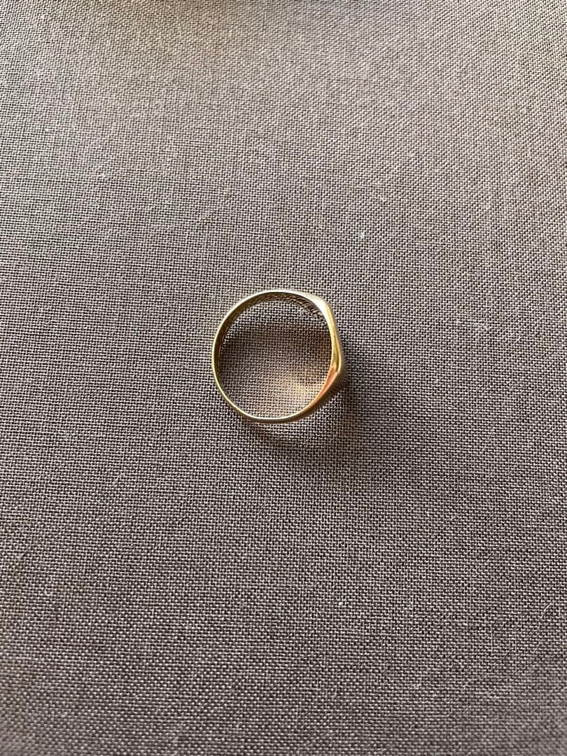 ビンテージ　シグネットリング　9金　9k