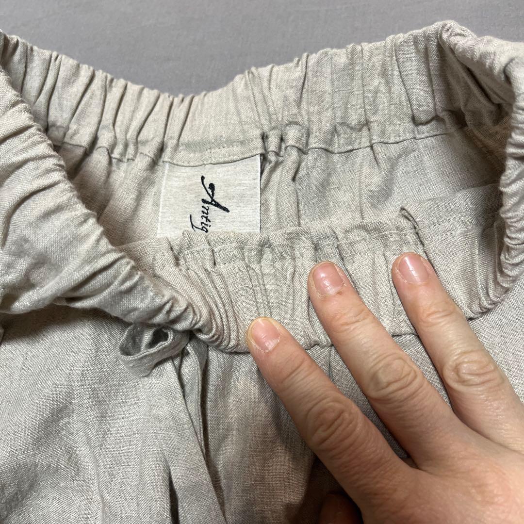 値下げichi antiquities リネンサルエルパンツ