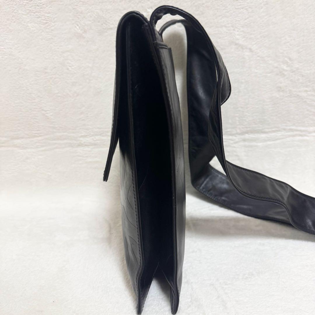 【美品】CHANEL シャネル ショルダーバッグ ココマーク 総柄 レザー 黒