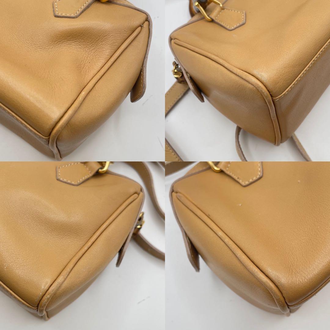 特価✨ GUCCI グッチ バンブー 2way ミニハンドバッグ ブラウン系
