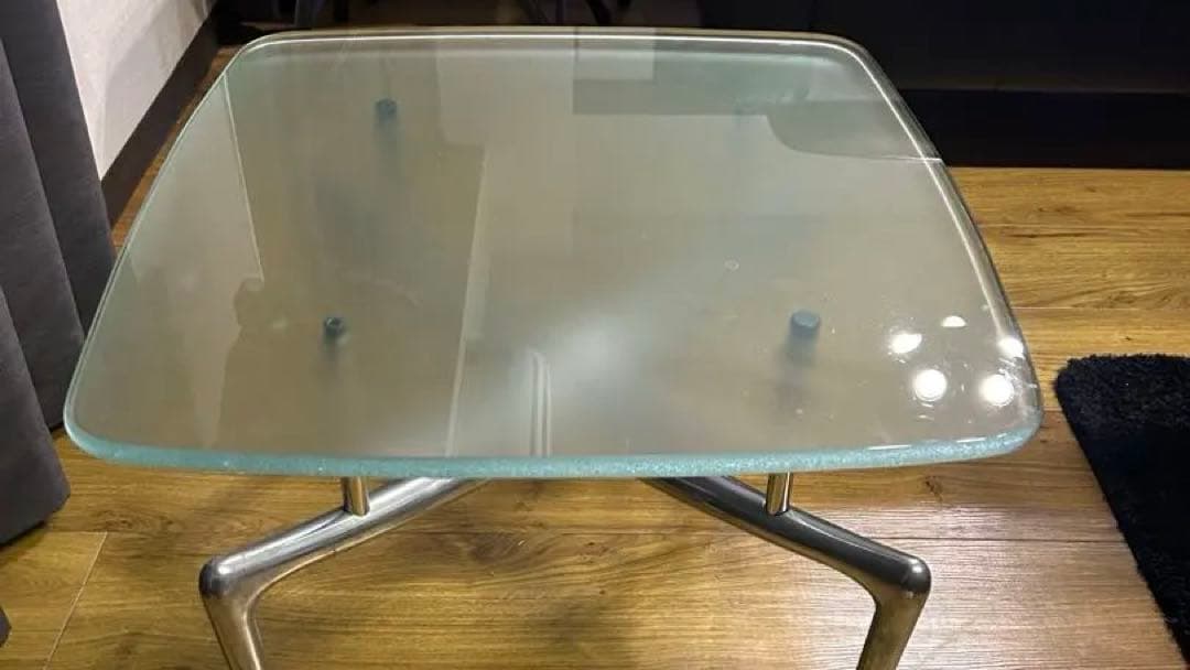 ゴムパッキン無し　Linkローテーブル LAL-55GSF ガラス天板のテーブル