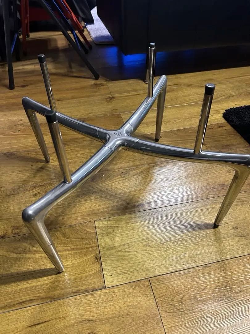 ゴムパッキン無し　Linkローテーブル LAL-55GSF ガラス天板のテーブル