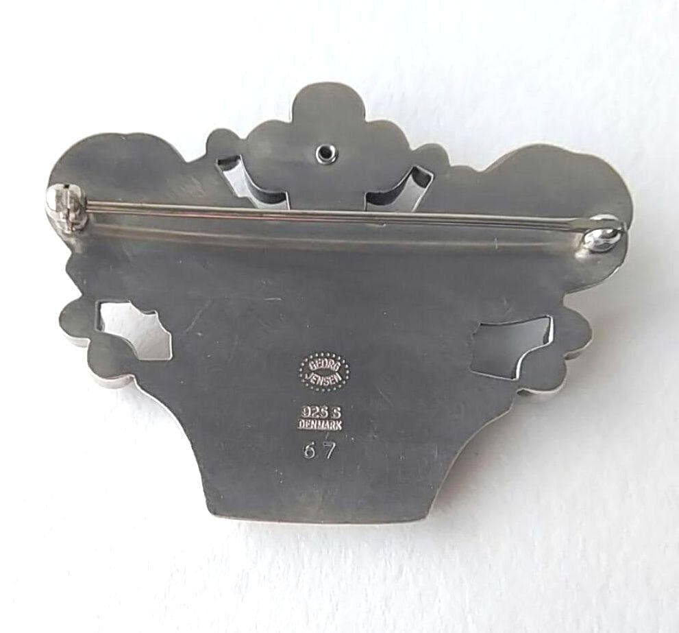 廃盤★　ジョージジェンセン　花かご　＃６７　ブローチ