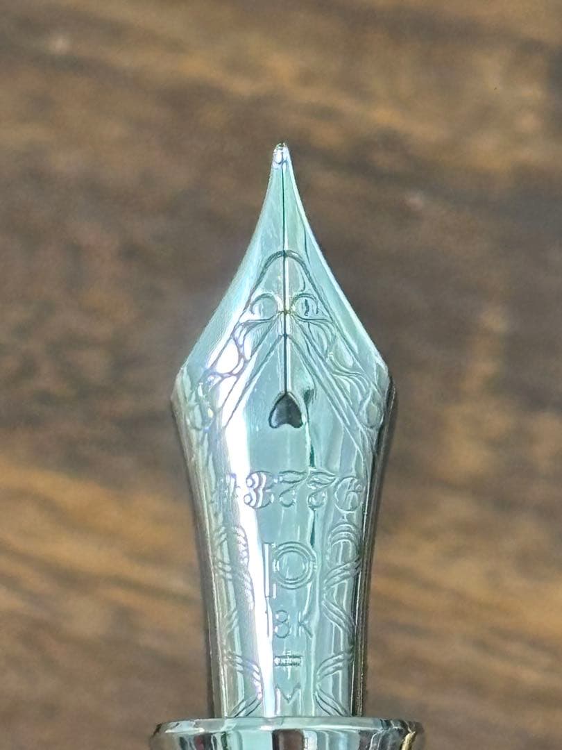 極美品　プラチナ　3776 バランス 18K 字幅M 整備済み