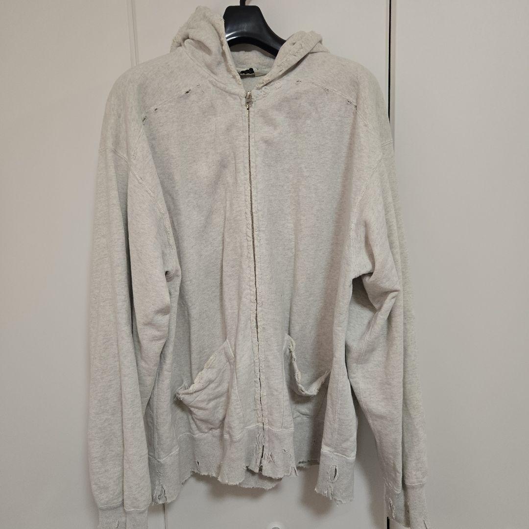 トップス ancellm 24aw CRASH ZIP HOODIE