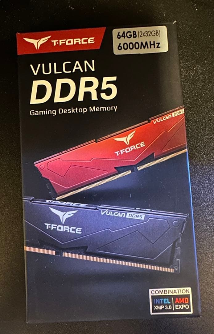 メモリー Team T-FORCE Vulcan DDR5 6000MHz 64GB