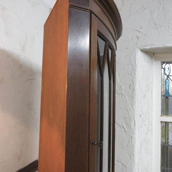 イギリス アンティーク 家具 コーナーキャビネット 飾り棚 英国 6022e