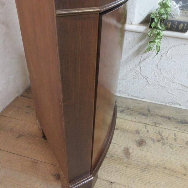 イギリス アンティーク 家具 コーナーキャビネット 飾り棚 英国 6022e