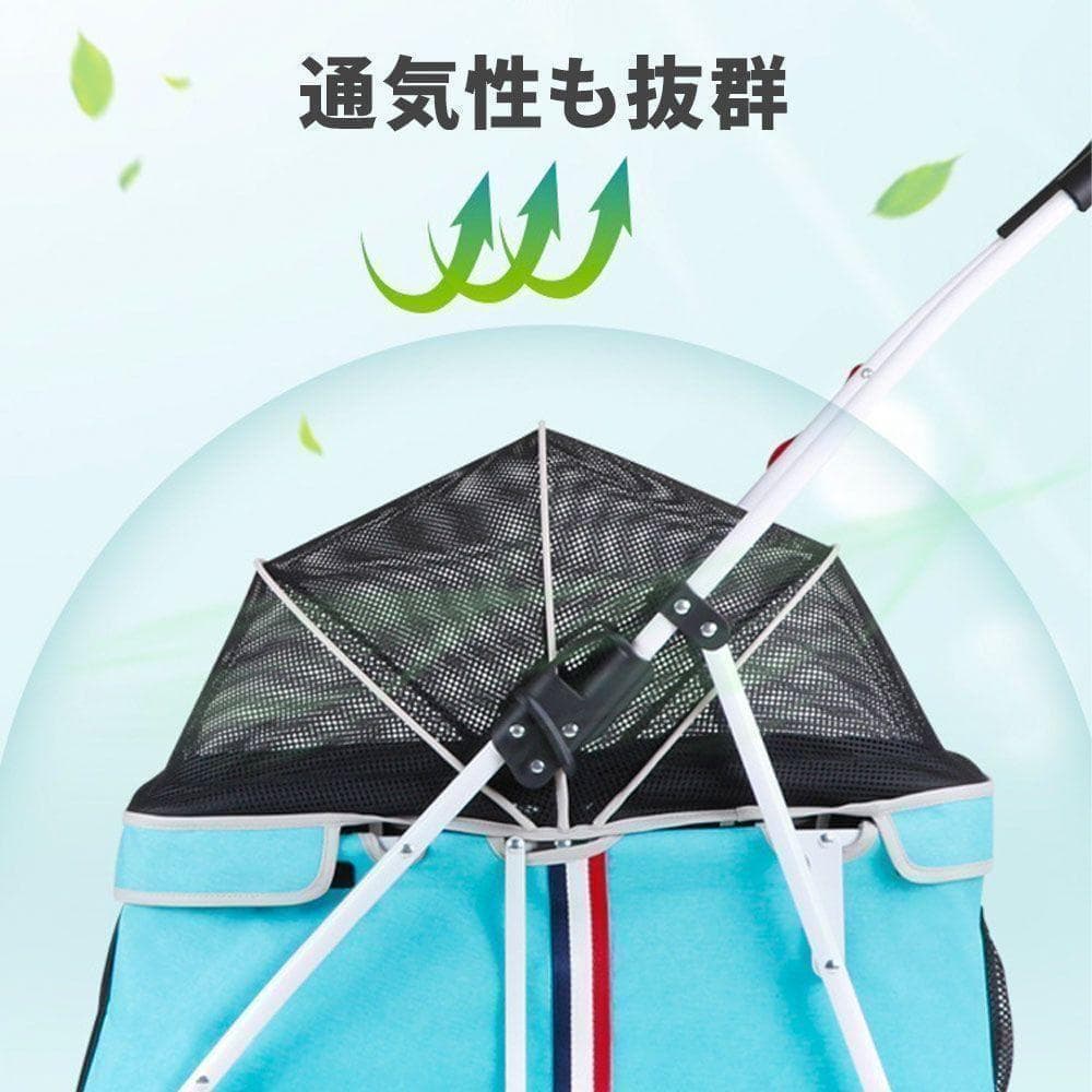 ペットカート 小型中型犬用 折りたたみ コンパクト 4.9kg 軽量 ブラック