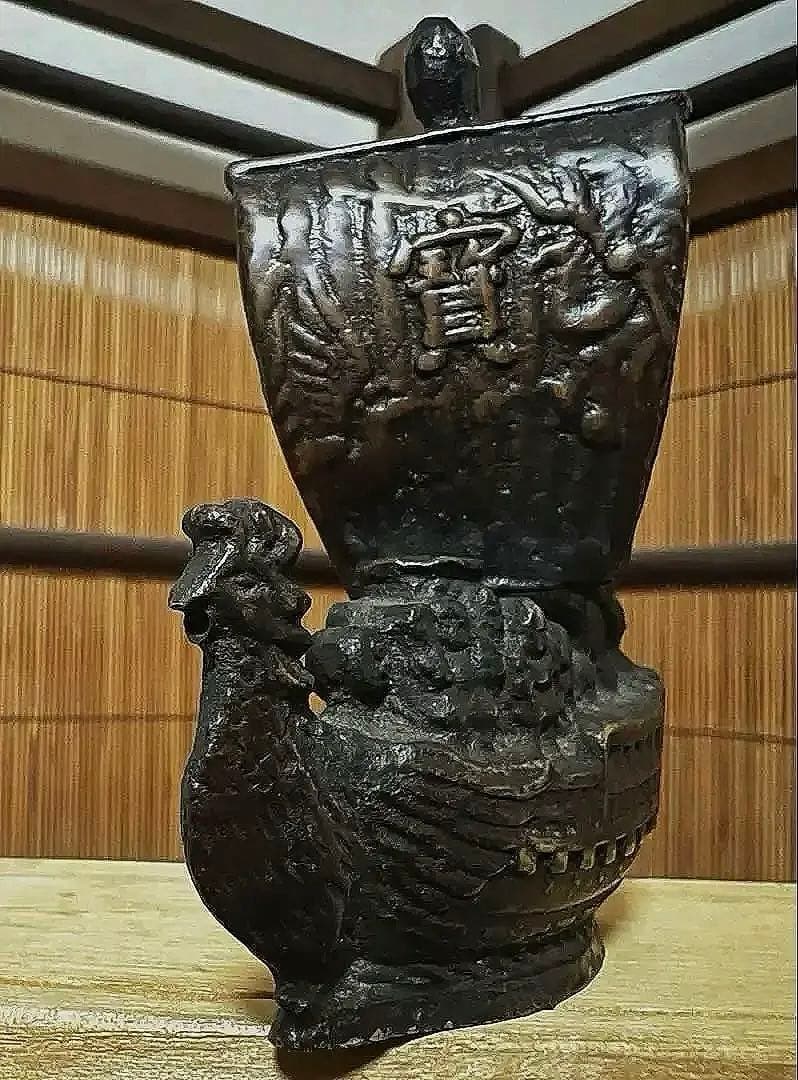 古銅 宝船 七福神 水滴 箱付き