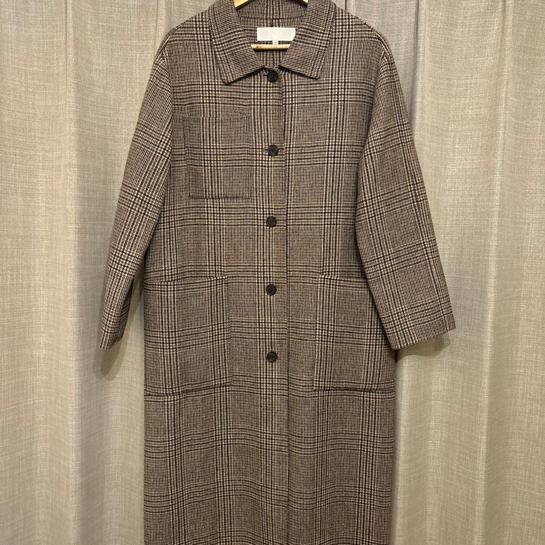 TODAYFUL ステンカラーチェックコート