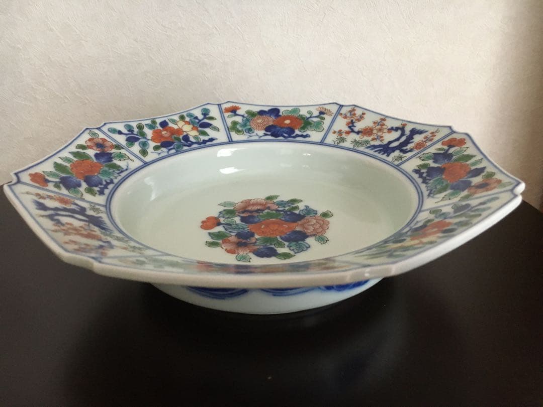 今泉今右衛門☆有田焼　八角鉢　共箱あり