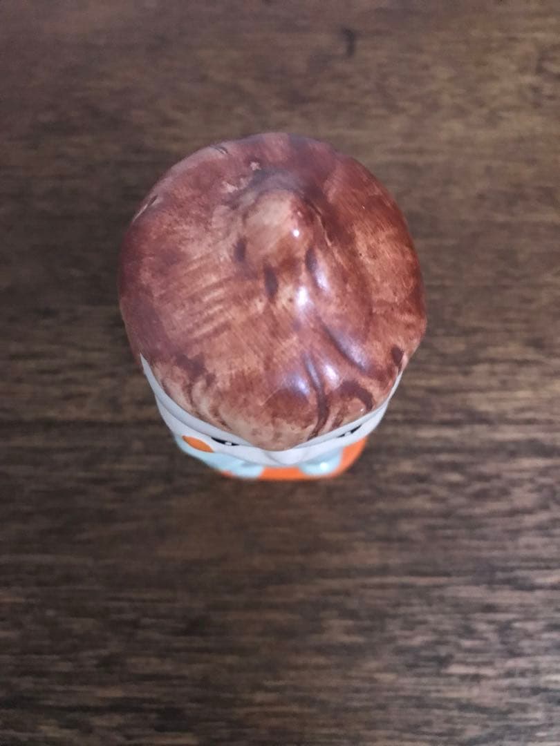 昭和 未使用 ペコちゃん 似 陶器 ボブルヘッド 人形 置物 レトロ 珍品 レア