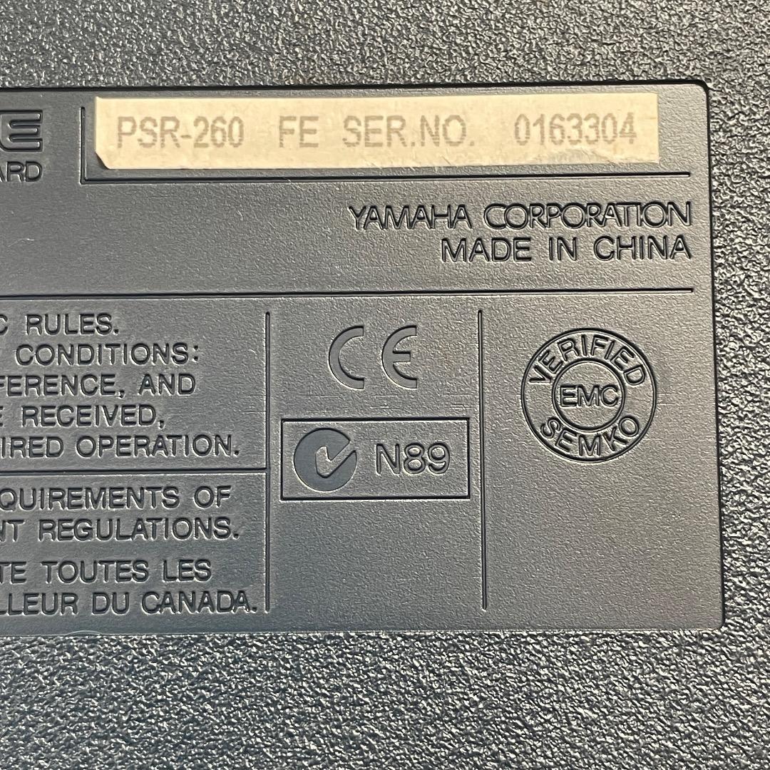 YAMAHA PSR-260 61鍵盤 MIDIキーボード 電子ピアノ 動作品