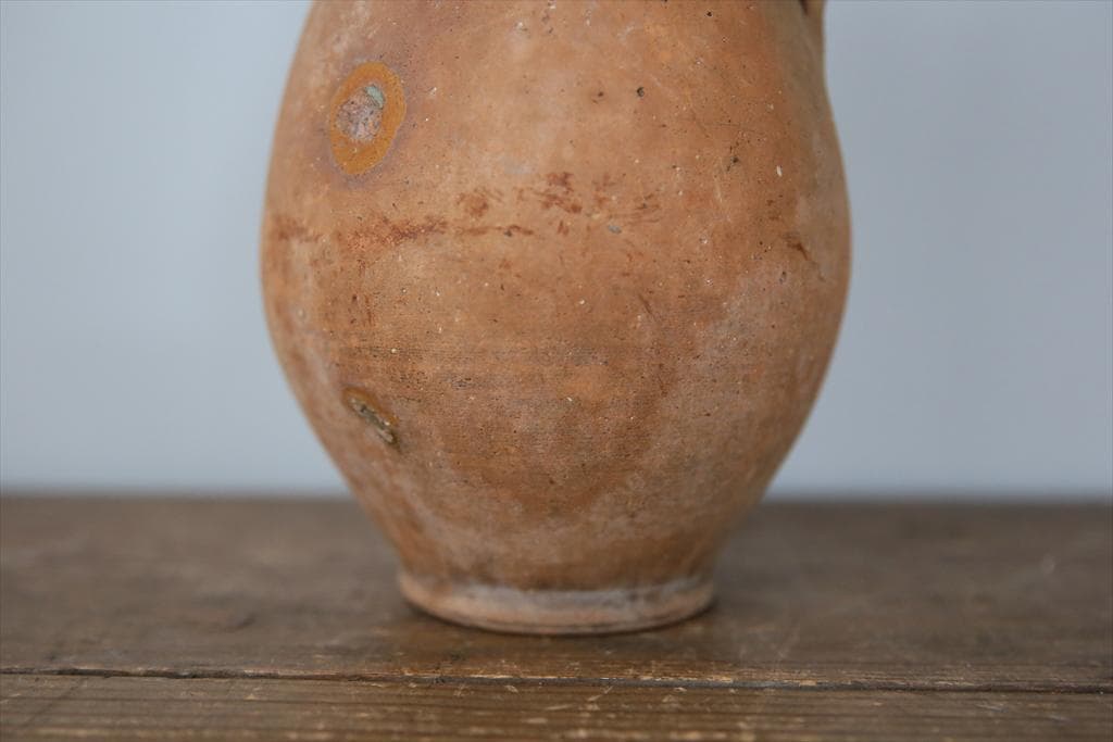 フランスアンティーク陶器ボトル/土器/花瓶/花器フラワーべース(74-92-2)