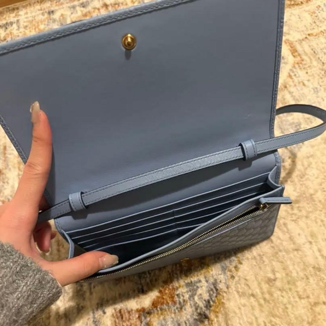 【最終値下げ】グッチ Gucci ブルー ショルダーバッグ WOC