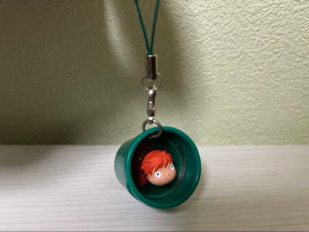 崖の上のポニョ　半魚人　バケツ　ストラップ　キーホルダー