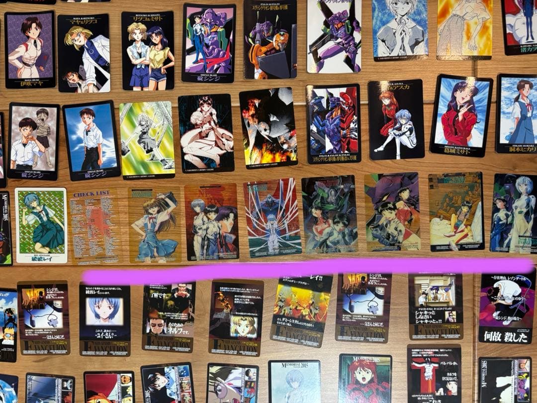 レア‼︎当時品　新世紀エヴァンゲリオンクリスタルカード8枚含、カード計200枚以上