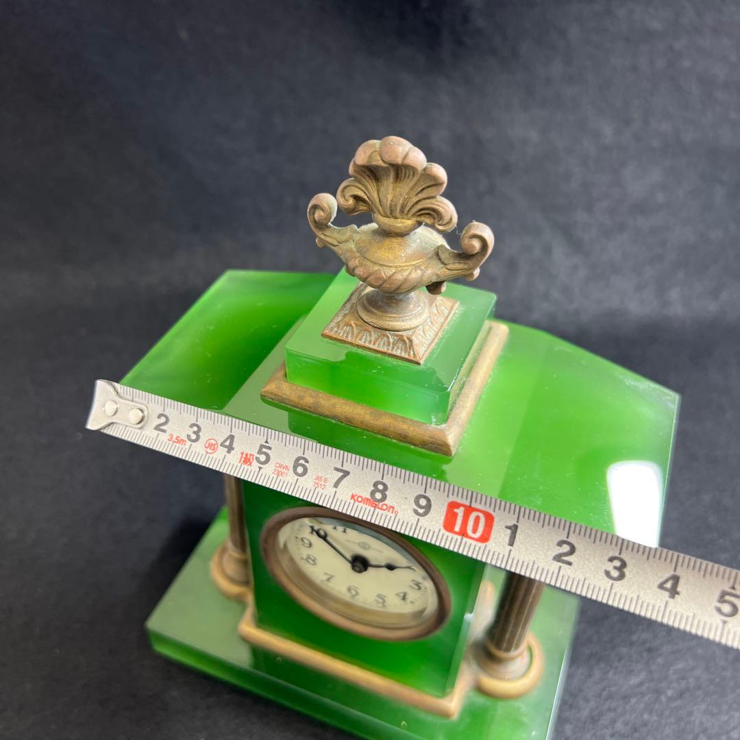 精工舎　ガラス宮型置時計　稼動品　高約22㎝/1708g 東Y8-0122☆2F